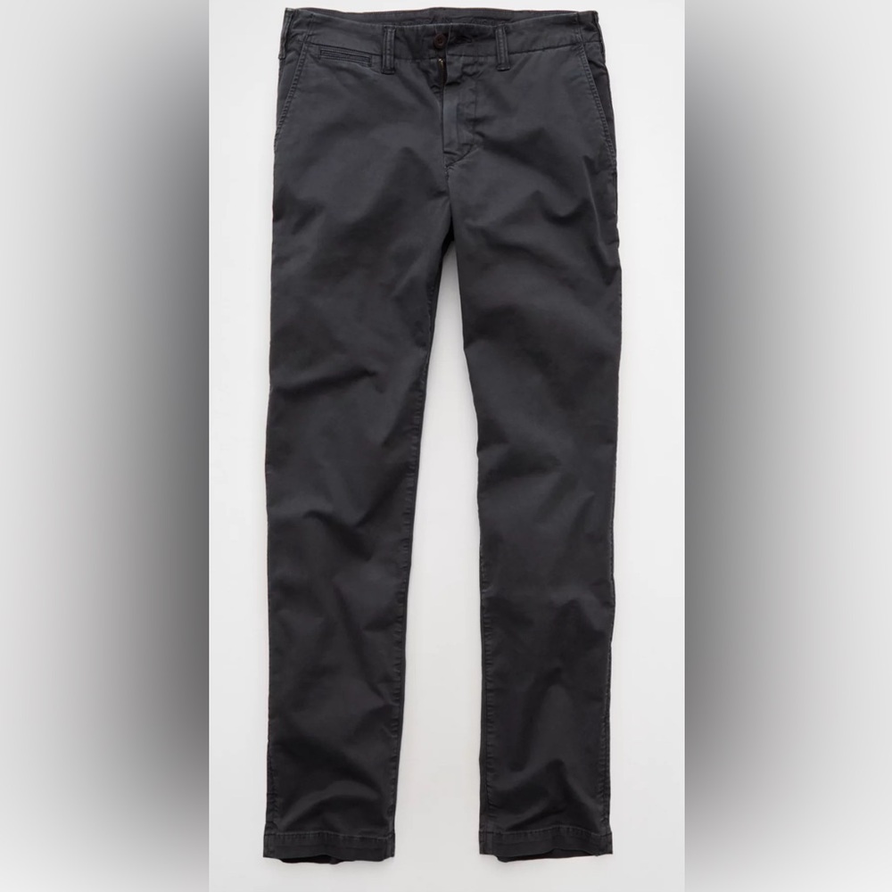 AE Flex Original Straight Lived-In Khaki Pant - Stone Gray